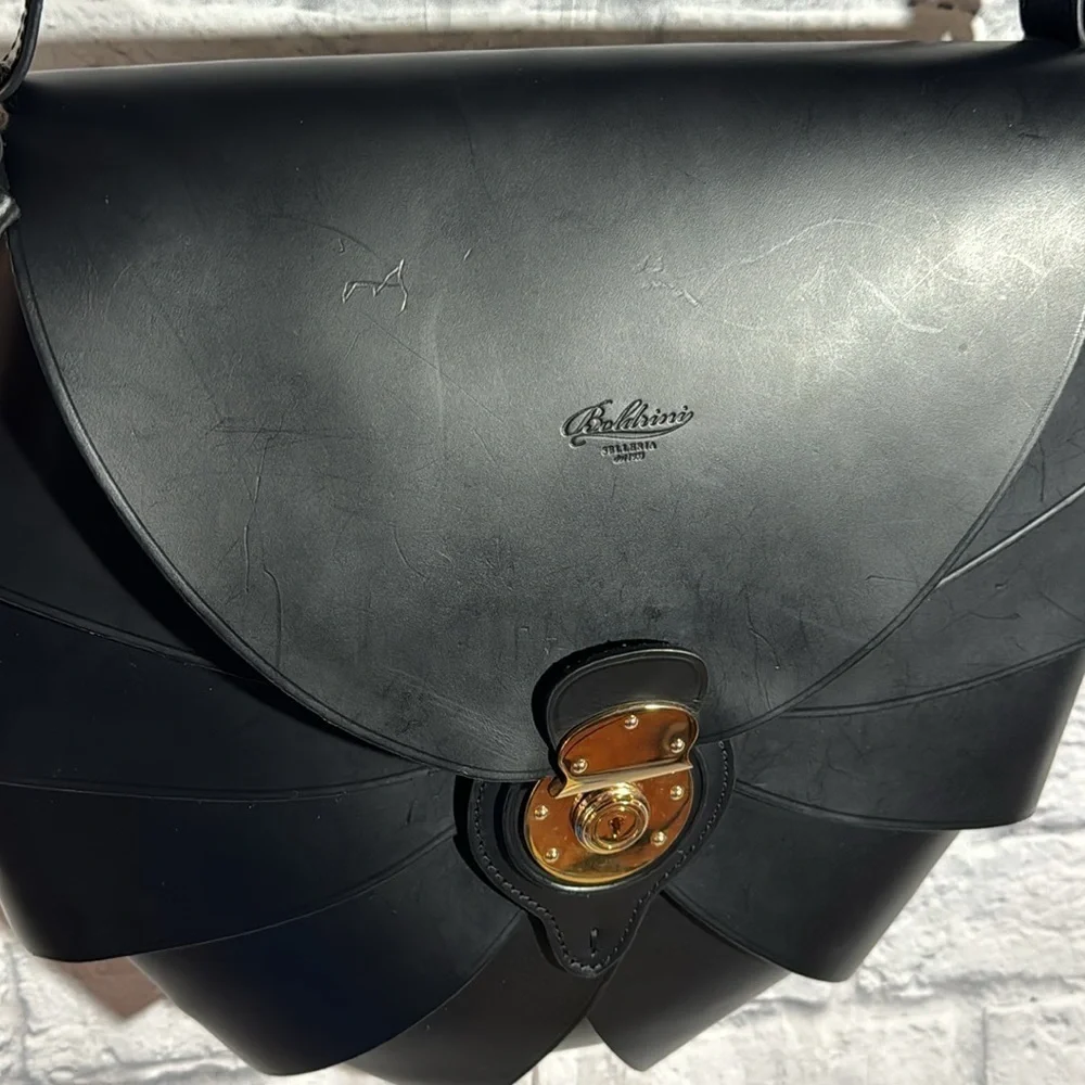 Boldrini Selleria Black Carmen Shoulder Bag Opera Collection Large Luxury Purse